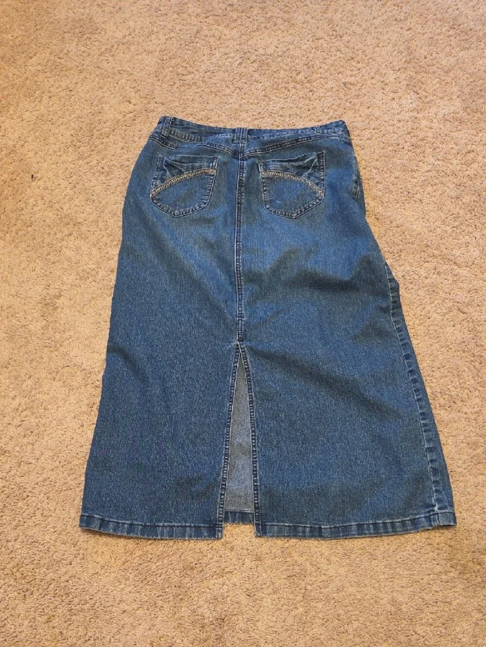 Cato Blue Denim Skirt with Faded Wash